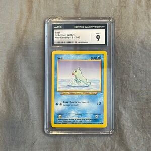 Pokemon Neo Destiny Seel 81/105 Card CGC mint 9